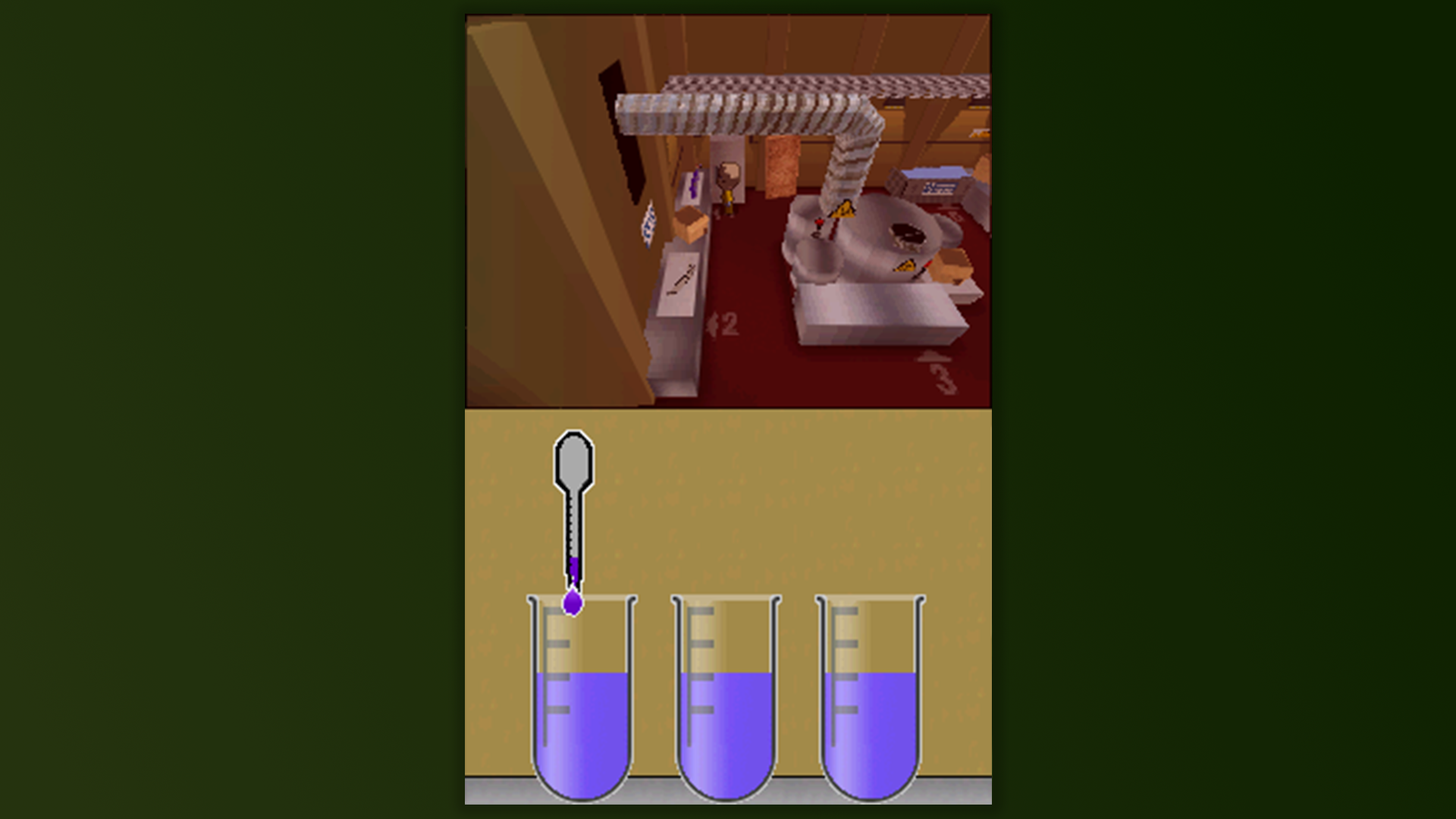 Gameplay of the pipette reagent minigame