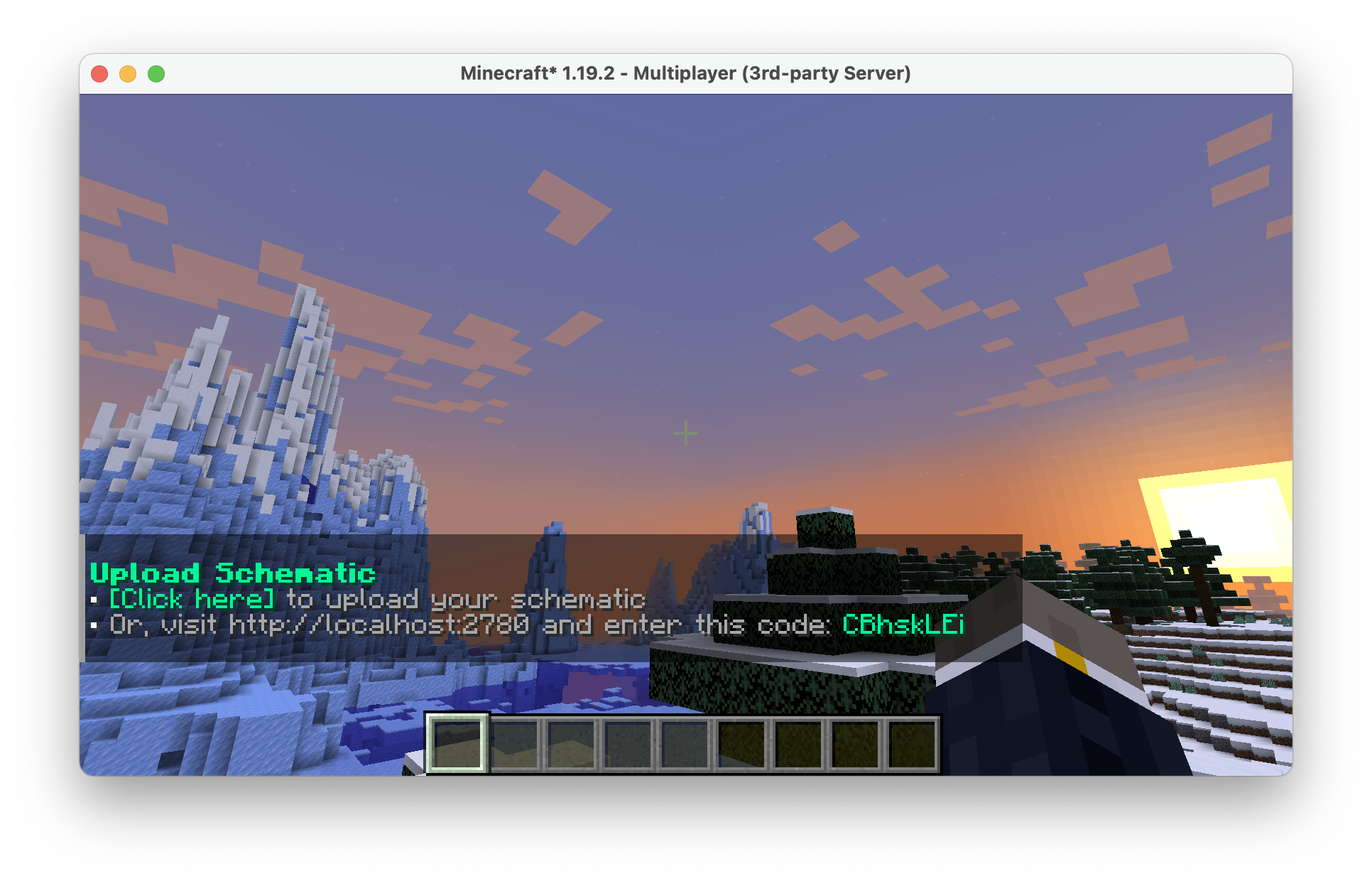 In-game command screenshot
